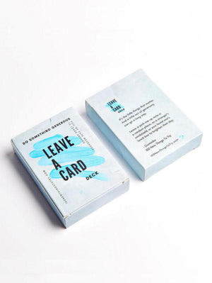 Two decks of cards called Leave A Card Deck. 